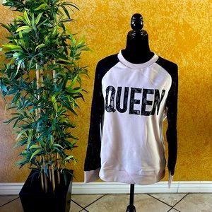 Lace Sleeve Queen Sweatshirt